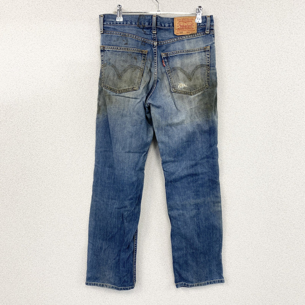 Levi’s　リーバイス　533　デニムパンツ/ダメージジーンズ　縦落ち　鬼ヒゲ　ジップフライ　インディゴ　W31サイズ