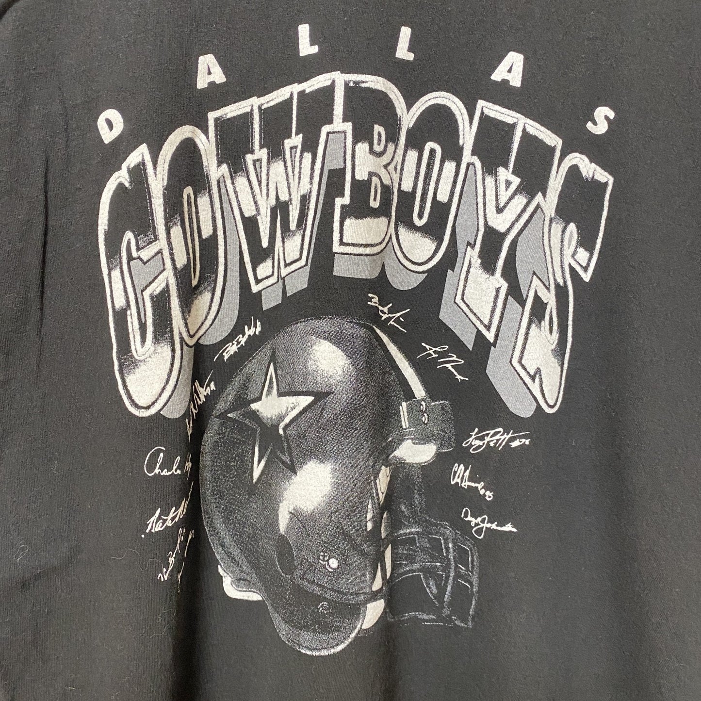 古着 used　NFL　DALLAS COWBOYS　アメフト　半袖オフィシャルプリントTシャツ　スポーツ　黒　ブラック　XL