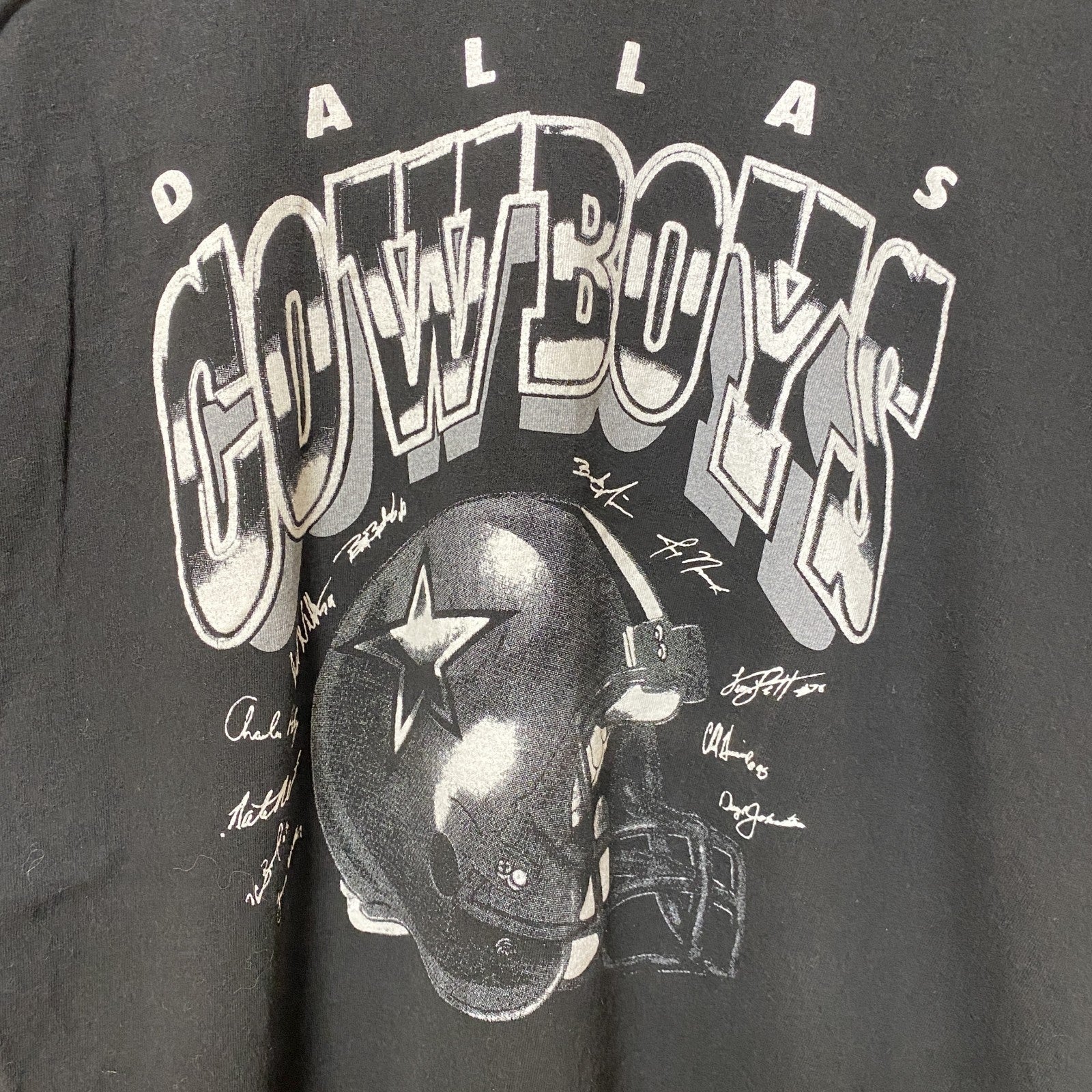 古着 used　NFL　DALLAS COWBOYS　アメフト　半袖オフィシャルプリントTシャツ　スポーツ　黒　ブラック　XL