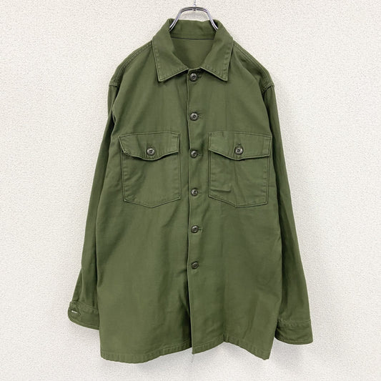 60s　U.S.ARMY　米軍　ユーティリティシャツ　ミリタリーシャツ　ヴィンテージ　カーキ　　