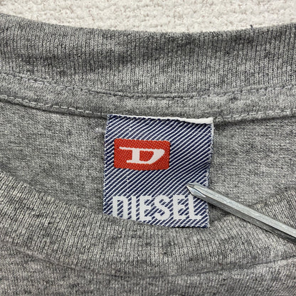 DIESEL　ディーゼル　半袖プリントTシャツ　グレー　Lサイズ　
