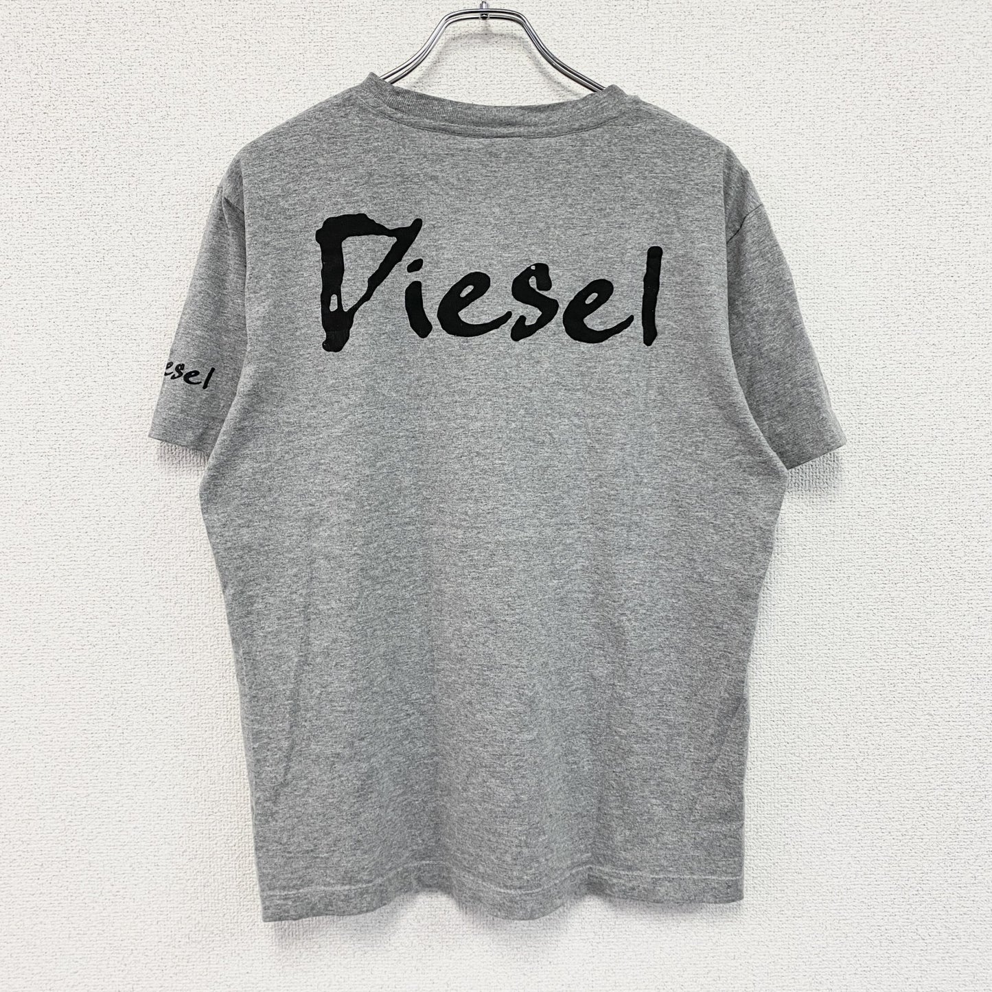 DIESEL　ディーゼル　半袖プリントTシャツ　グレー　Lサイズ　