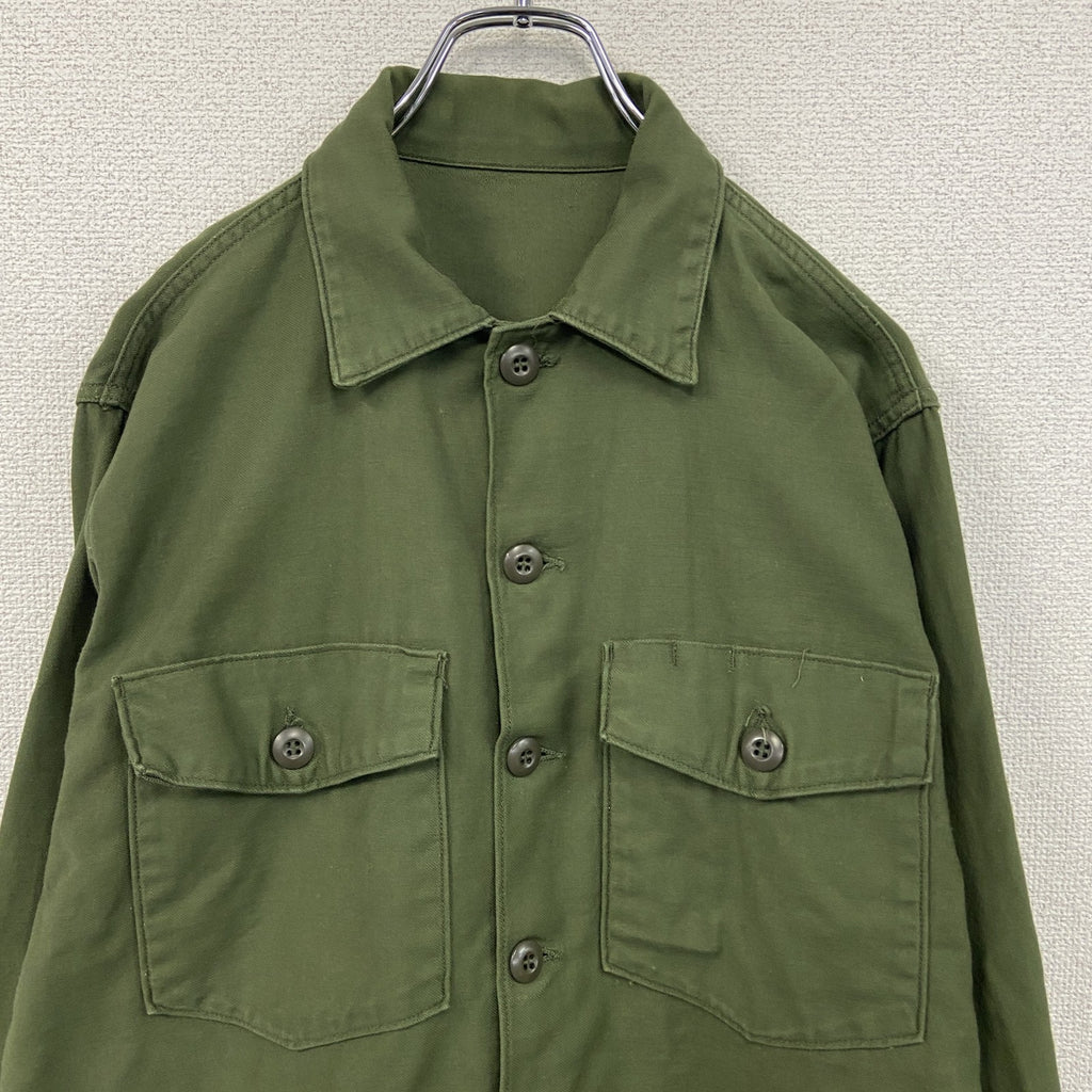 60s　U.S.ARMY　米軍　ユーティリティシャツ　ミリタリーシャツ　ヴィンテージ　カーキ　　