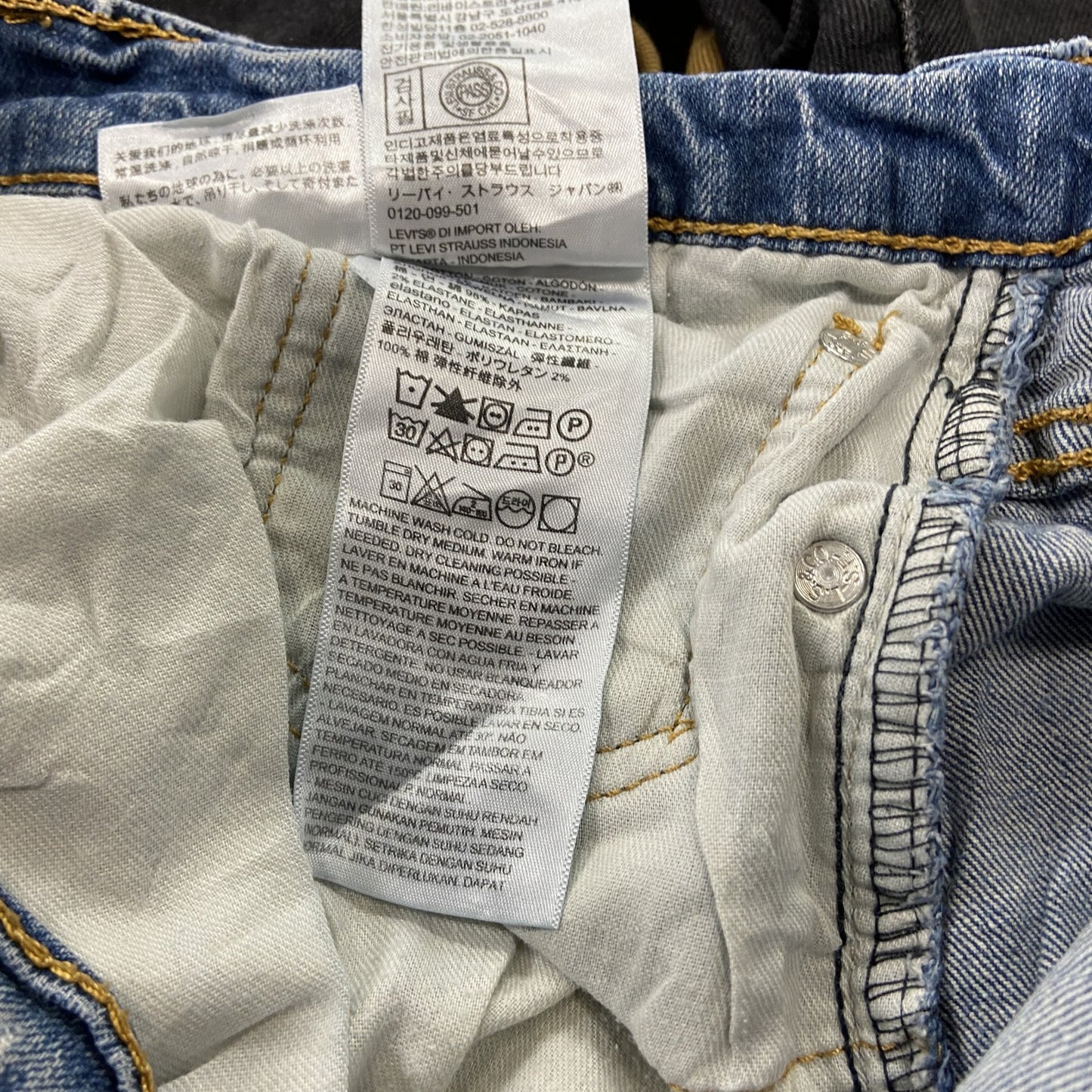 Levi’s　リーバイス　559　デニムパンツ/ジーンズ　ジップフライ　縦落ち　インディゴ　W34サイズ