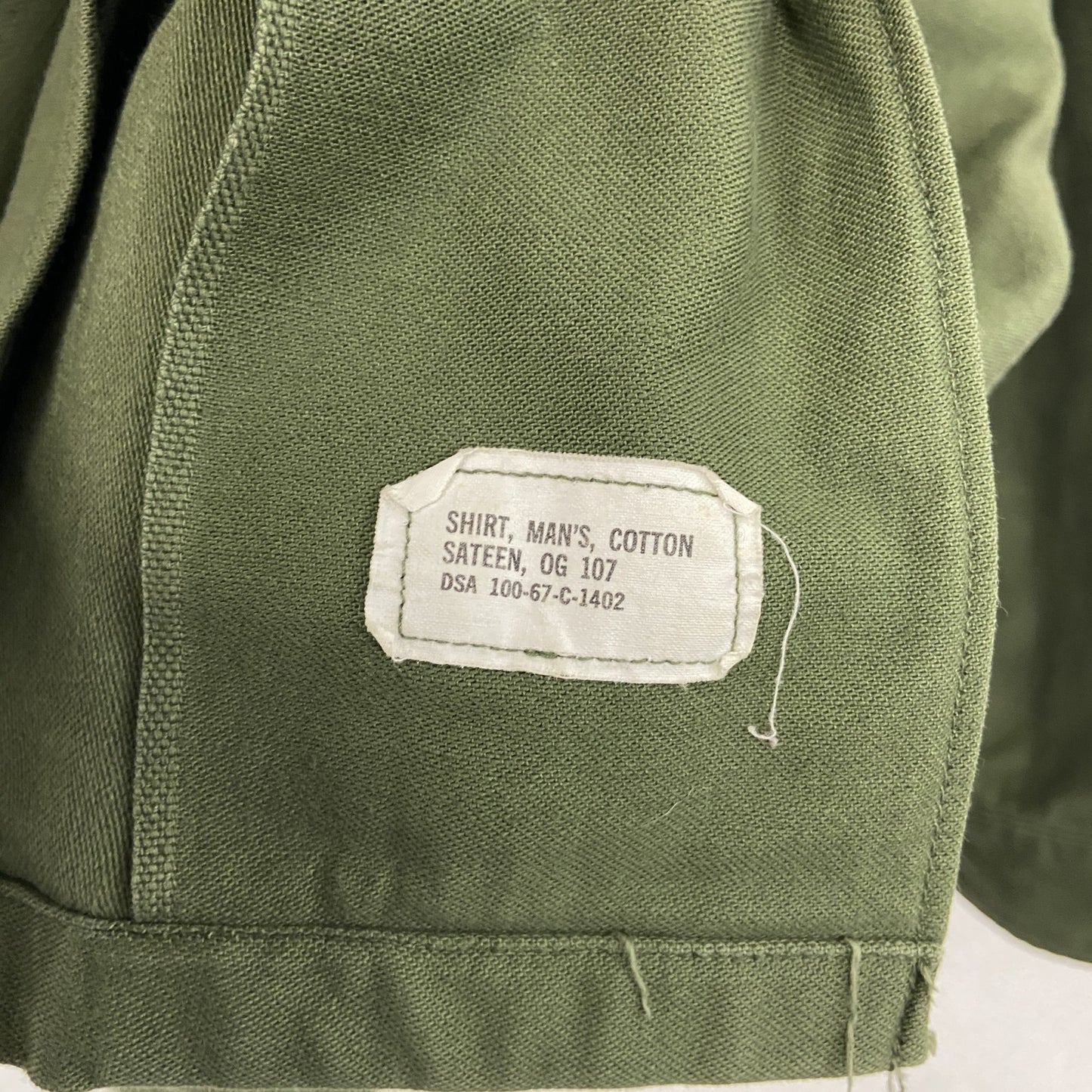 60s　U.S.ARMY　米軍　ユーティリティシャツ　ミリタリーシャツ　ヴィンテージ　カーキ　　