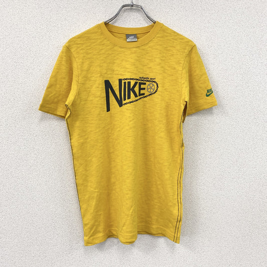 NIKE　ナイキ　半袖プリントTシャツ　デカロゴ　スウッシュ　黄色　イエロー　Lサイズ