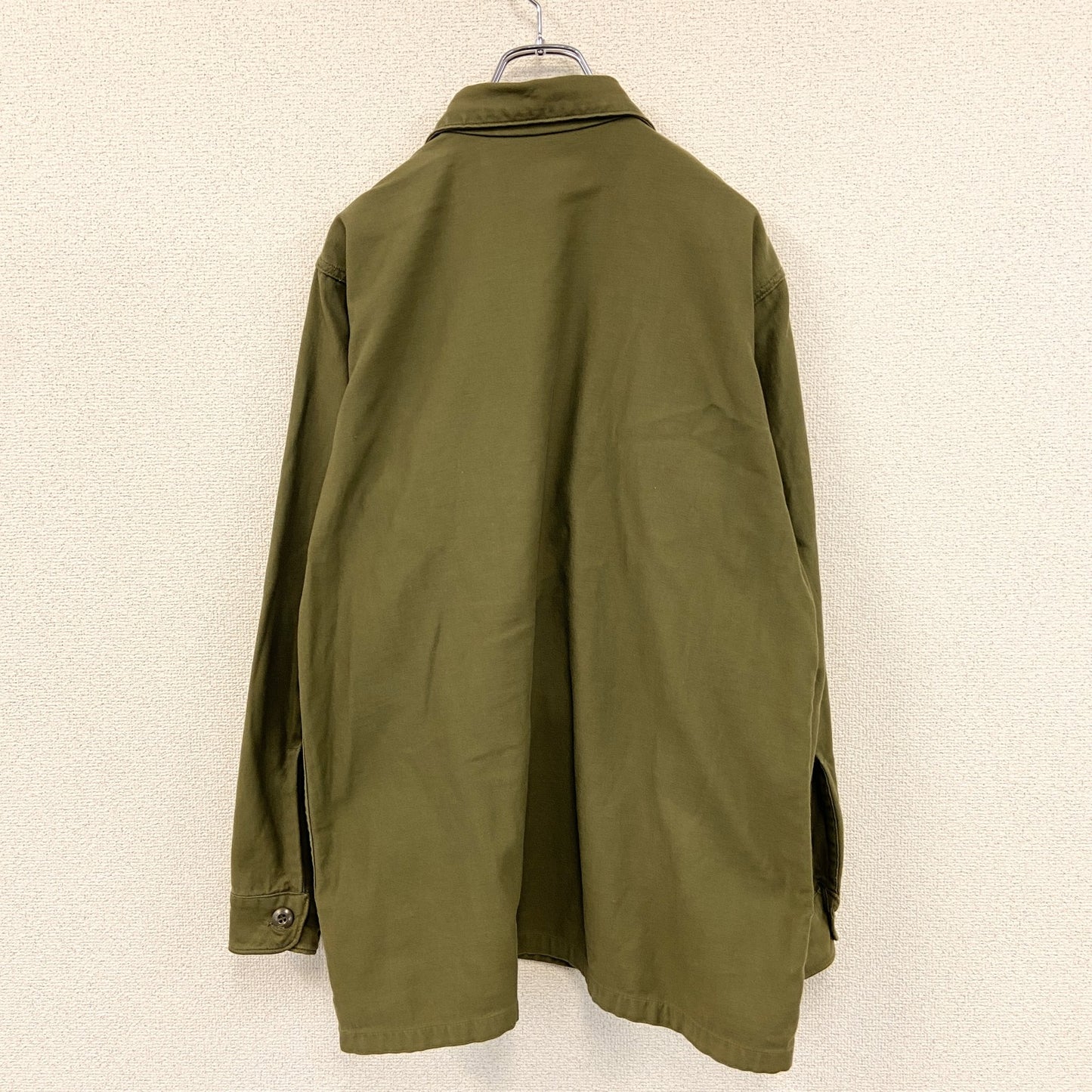 60s　U.S.ARMY　米軍　ユーティリティシャツ　ミリタリーシャツ　ヴィンテージ　カーキ　　
