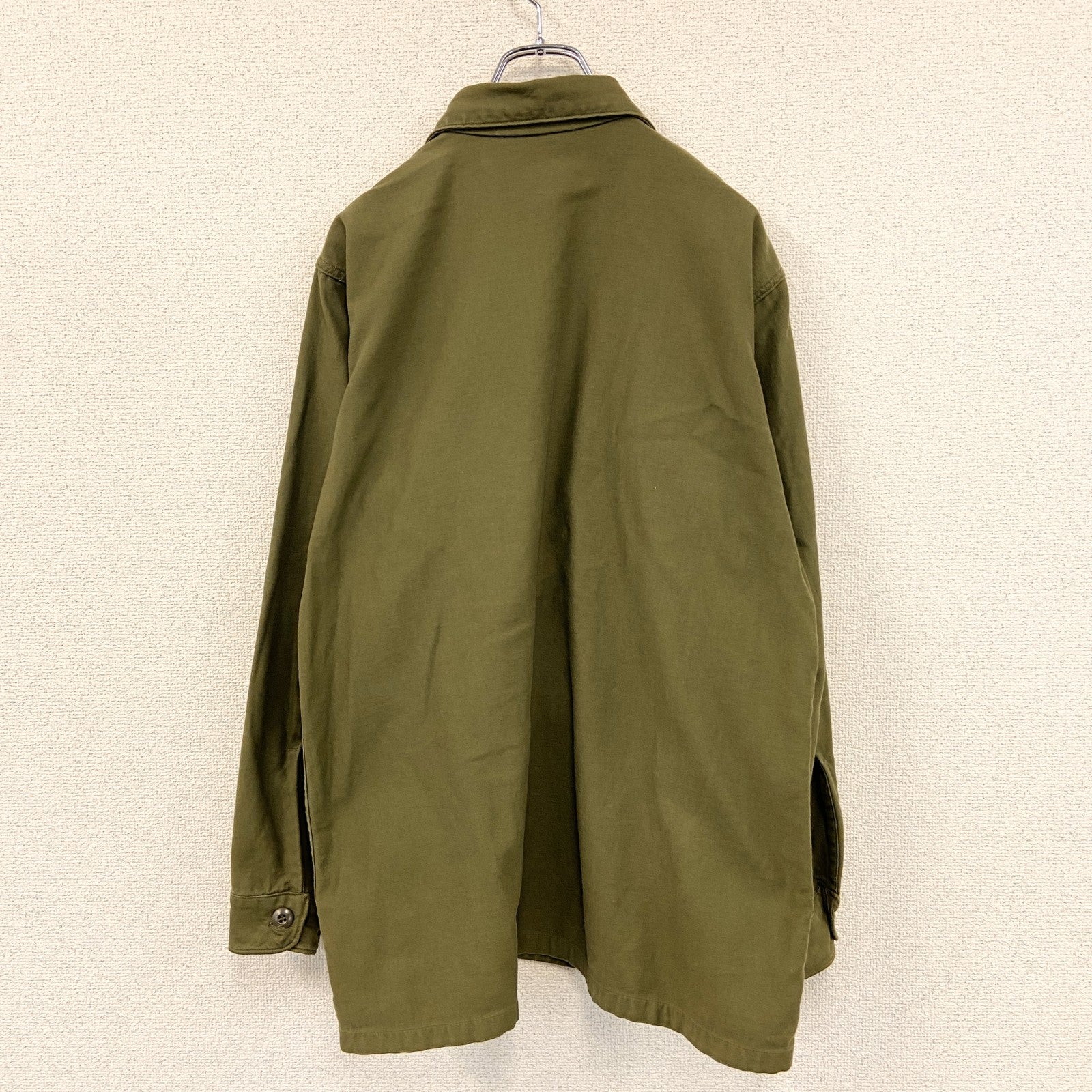 60s　U.S.ARMY　米軍　ユーティリティシャツ　ミリタリーシャツ　ヴィンテージ　カーキ　　