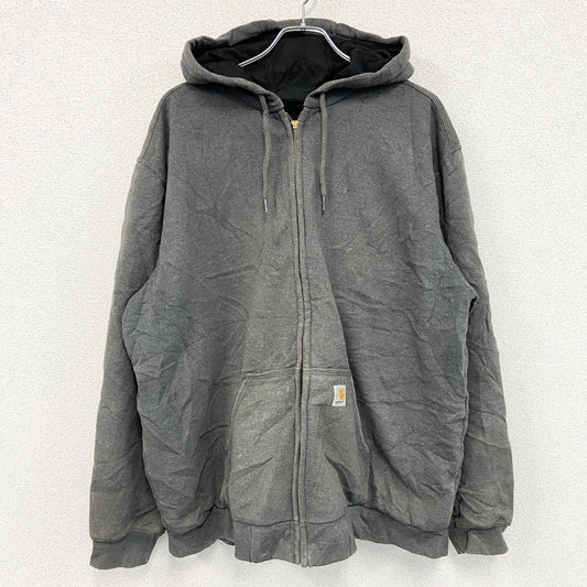 古着 used　carhartt　カーハート　フルジップスウェットパーカー/フーディ　灰色　グレー　XLサイズ