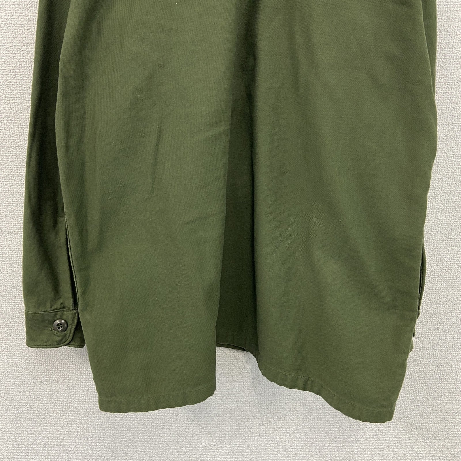 60s　U.S.ARMY　米軍　ユーティリティシャツ　ミリタリーシャツ　ヴィンテージ　カーキ　　