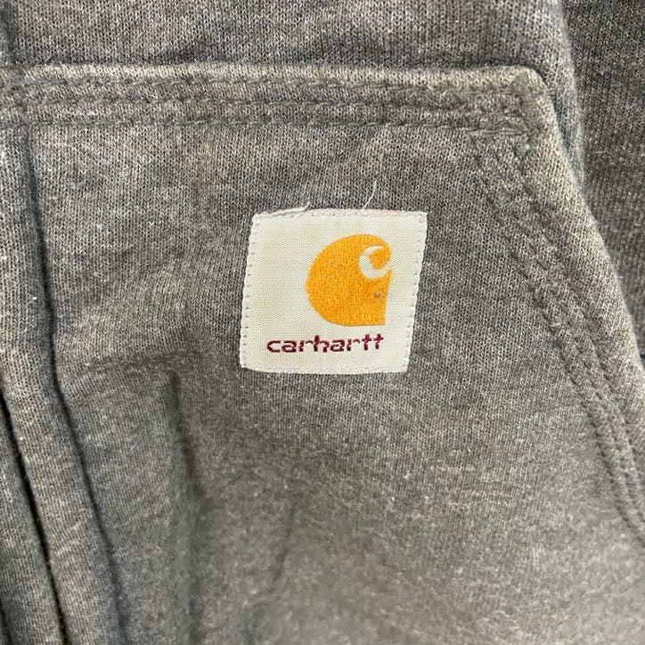 古着 used　carhartt　カーハート　フルジップスウェットパーカー/フーディ　灰色　グレー　XLサイズ