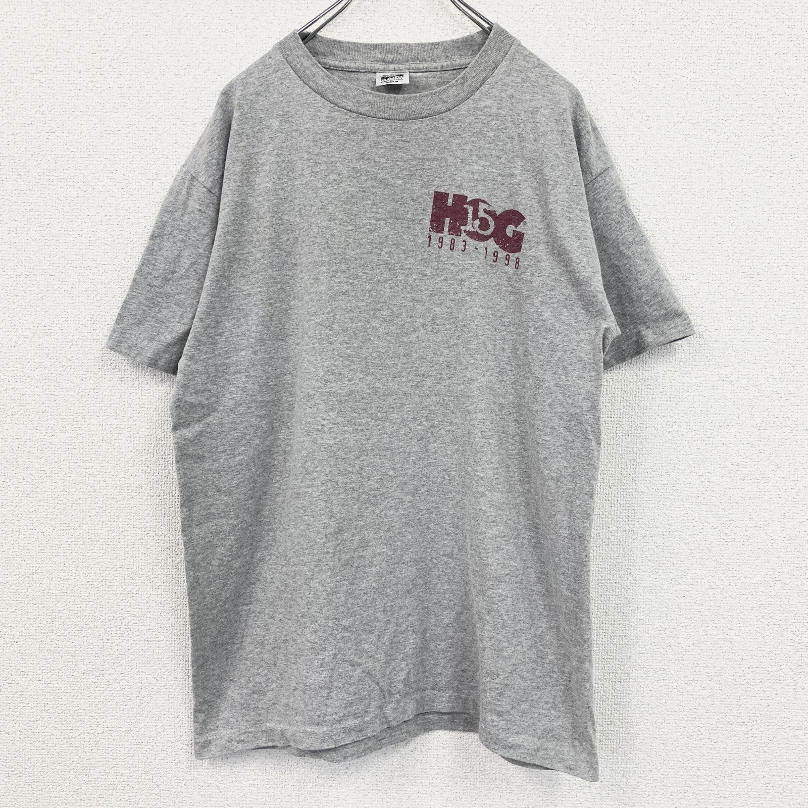 ～90s　HARLEY OWNERS GROUP　半袖プリントTシャツ　シングルステッチ　グレー　灰色　Mサイズ