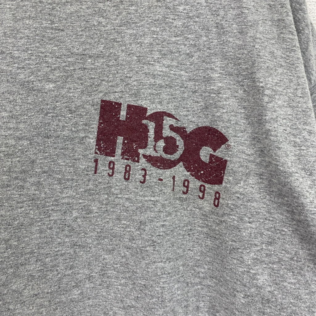 ～90s　HARLEY OWNERS GROUP　半袖プリントTシャツ　シングルステッチ　グレー　灰色　Mサイズ