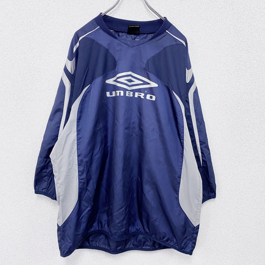 UMBRO　アンブロ　プルオーバージャケット　デカロゴ　紺　ネイビー　Oサイズ　