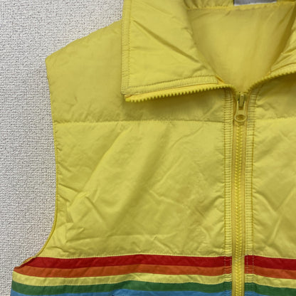 ～00s　AIPA SURFBOARDS　フルジップ中綿ベスト　ヴィンテージ　黄色　イエロー　Lサイズ