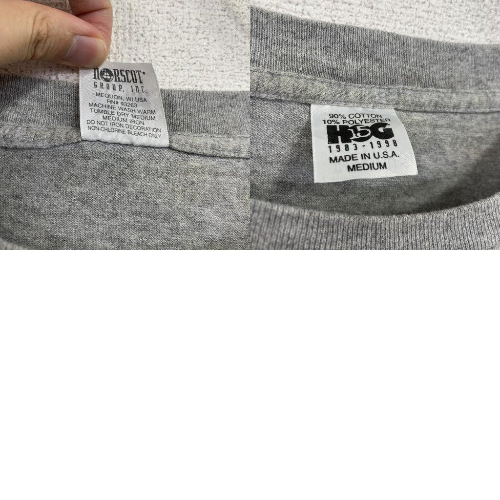 ～90s　HARLEY OWNERS GROUP　半袖プリントTシャツ　シングルステッチ　グレー　灰色　Mサイズ