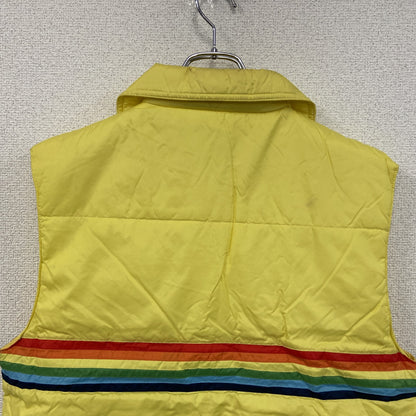 ～00s　AIPA SURFBOARDS　フルジップ中綿ベスト　ヴィンテージ　黄色　イエロー　Lサイズ