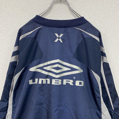 UMBRO　アンブロ　プルオーバージャケット　デカロゴ　紺　ネイビー　Oサイズ　