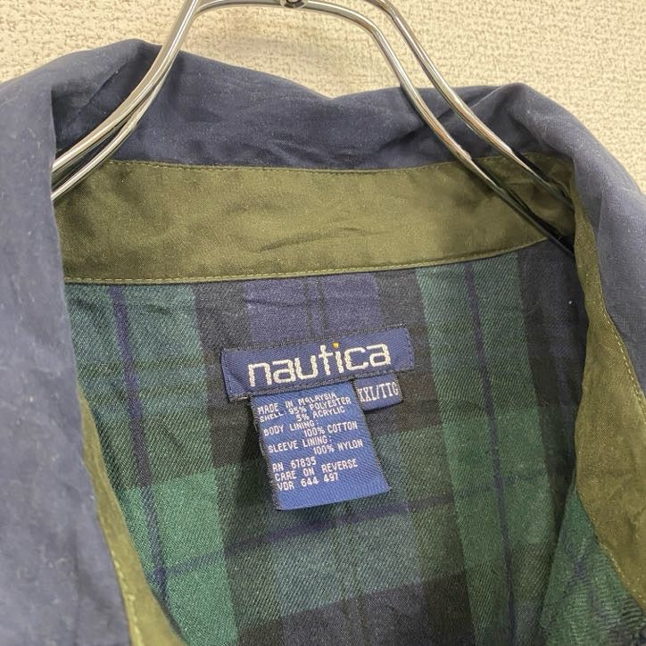 nautica　ノーティカ　ブルゾン/スイングトップ　ブラックウォッチチェック柄ライナー　ネイビー　XXLサイズ　