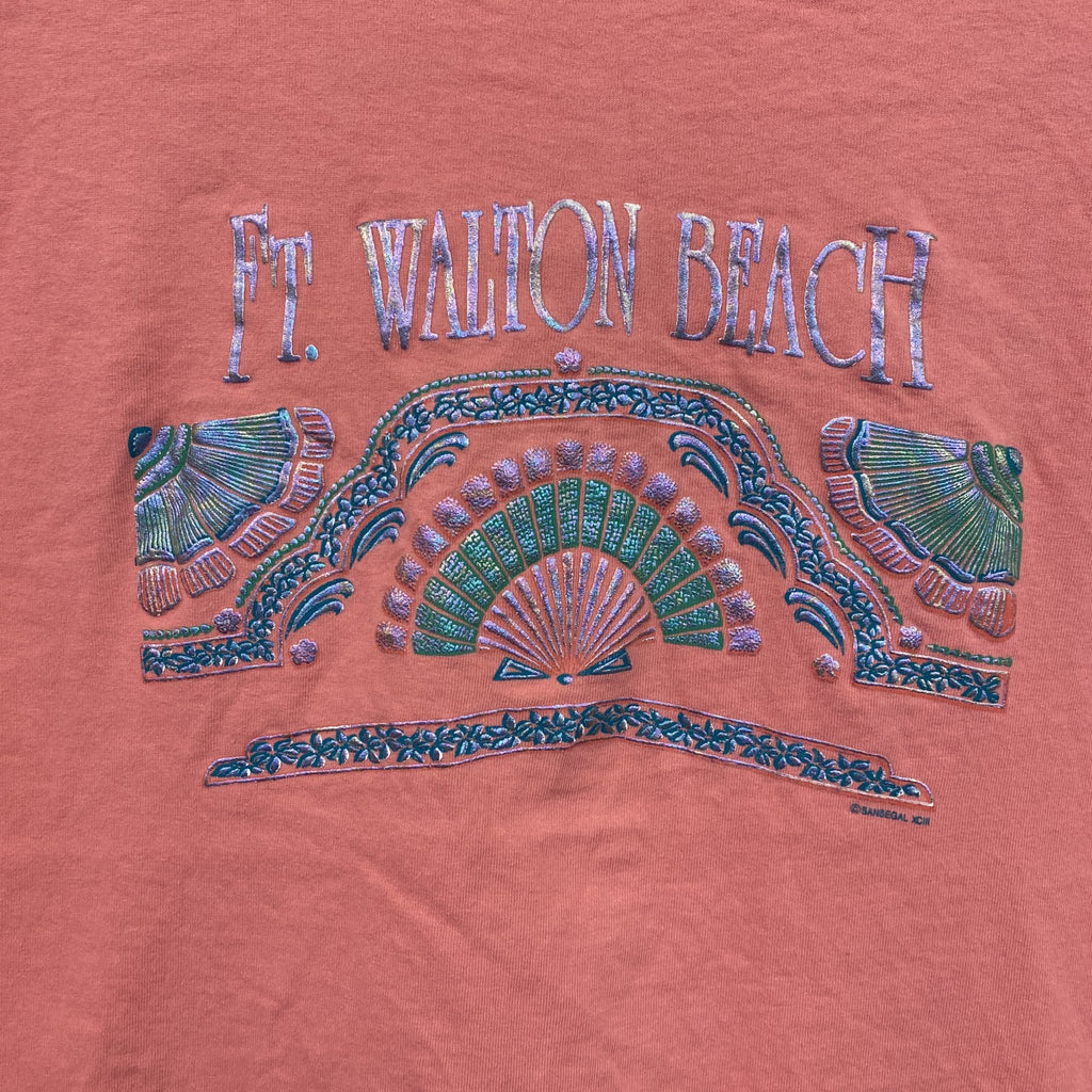 90s　anvil アンヴィル　半袖プリントTシャツ　シングルステッチ　ピンク　XLサイズ