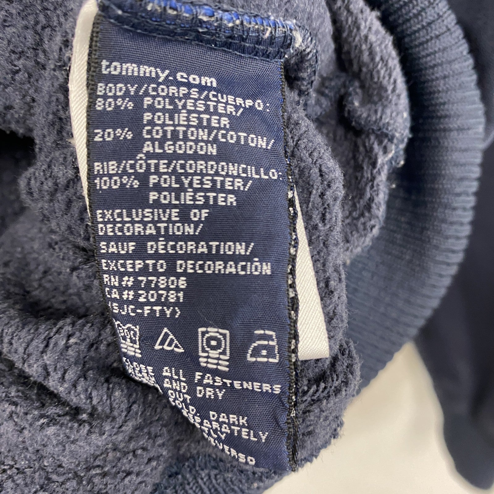 TOMMY HILFIGER　トミーヒルフィガー　ジャージ/トラックジャケット　紺　ネイビー　Mサイズ