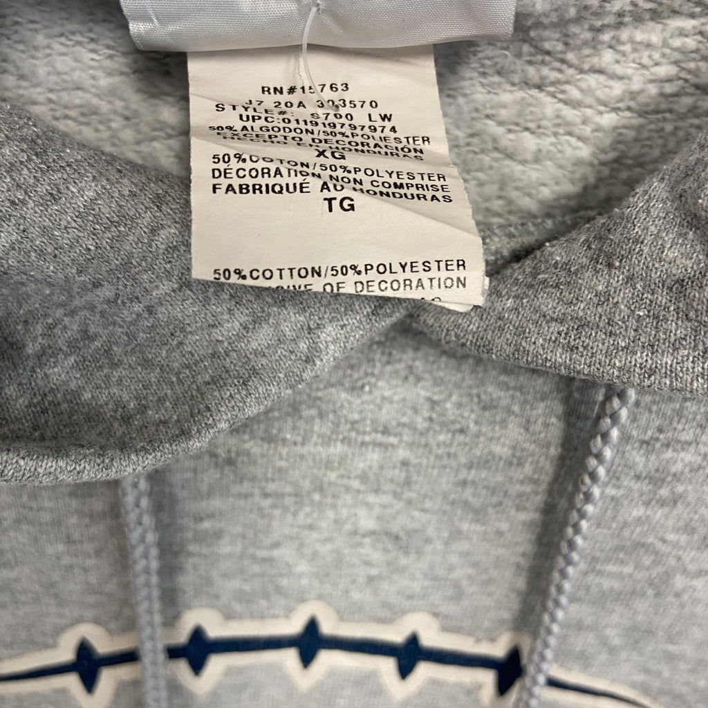 champion　チャンピオン　ロゴ刺繍スウェットパーカー/フーディ　灰色　グレー　XLサイズ