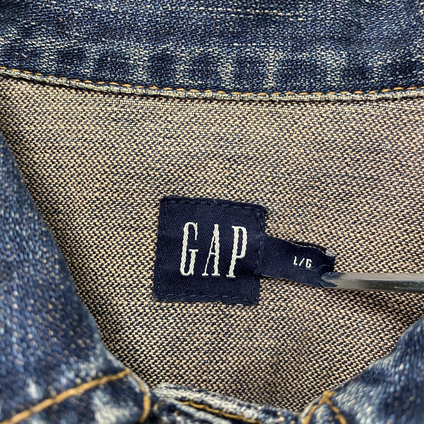 00s　GAP　ギャップ　3rdタイプ　デニムジャケット/Gジャン　ヴィンテージ　インディゴ　Lサイズ