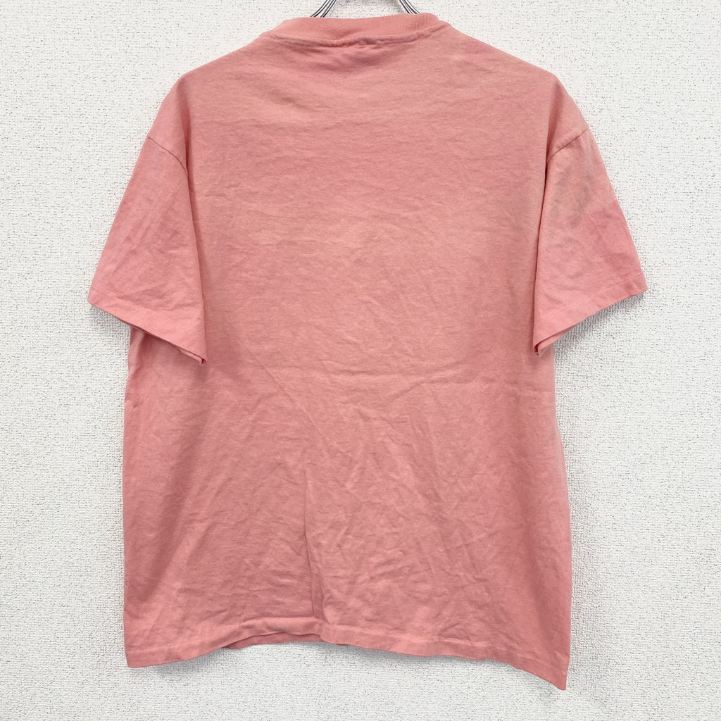 90s　anvil アンヴィル　半袖プリントTシャツ　シングルステッチ　ピンク　XLサイズ