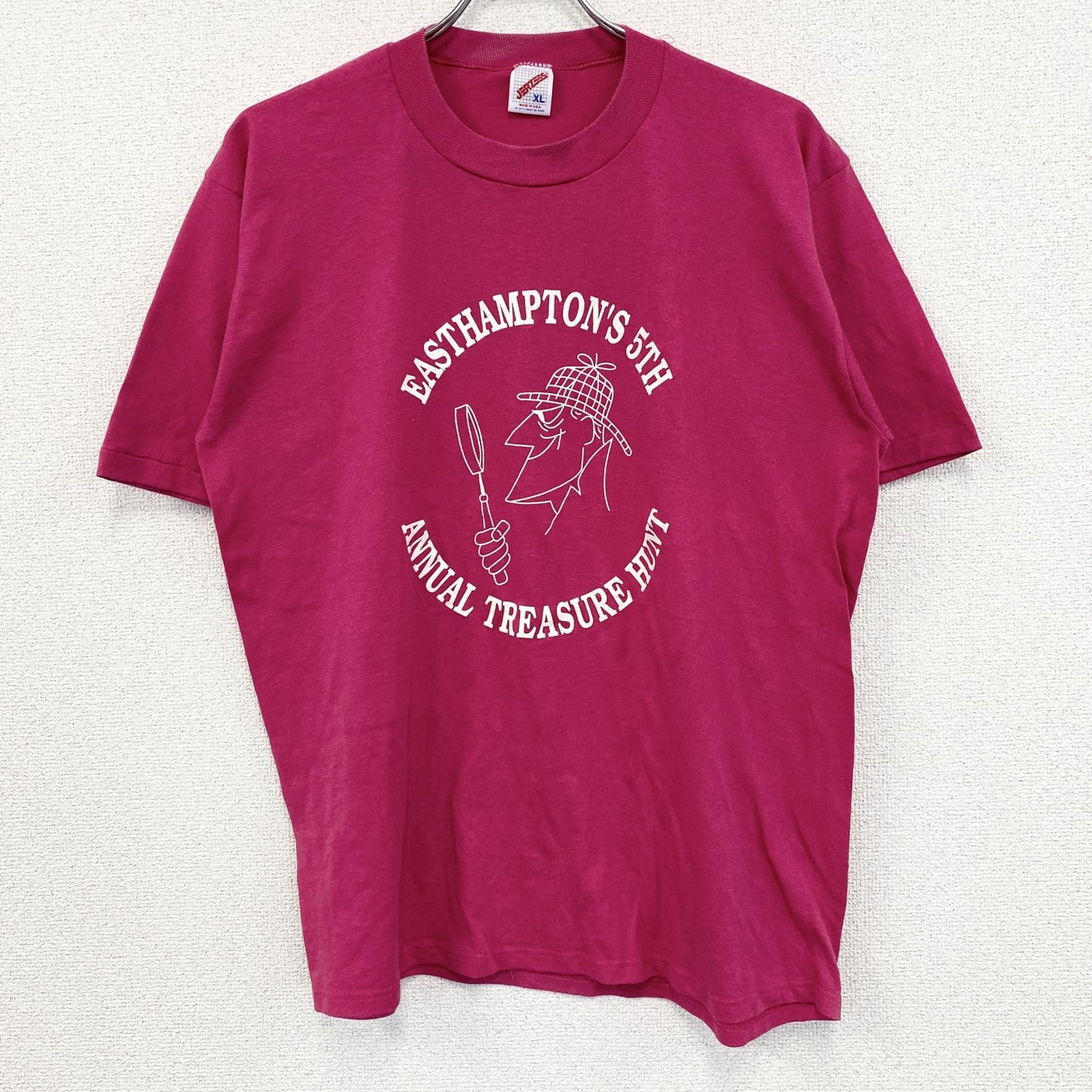 80s～　JERZEES　ジャージーズ　半袖プリントTシャツ　ヴィンテージ　シングルステッチ　ピンク　XLサイズ