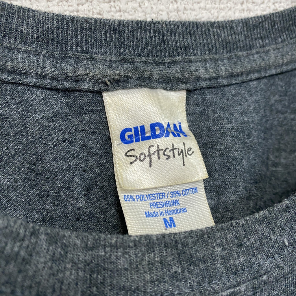 GILDAN　ギルダン　半袖プリントTシャツ　ジムT　カレッジタイプ　灰色　グレー　Mサイズ