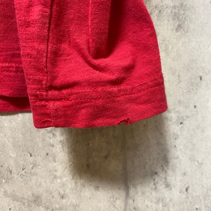 古着 used　GEORGIA BULLDOGS 　アメフト　半袖オフィシャルプリントTシャツ　赤　スポーツ　レトロ　Lサイズ