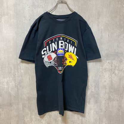 古着 used　HYUNDAI ヒュンダイ　SUN BOWL 　アメフト　半袖オフィシャルプリントTシャツ　黒　ブラック　スポーツ