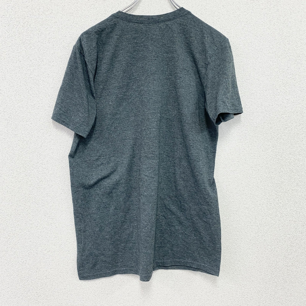GILDAN　ギルダン　半袖プリントTシャツ　ジムT　カレッジタイプ　灰色　グレー　Mサイズ