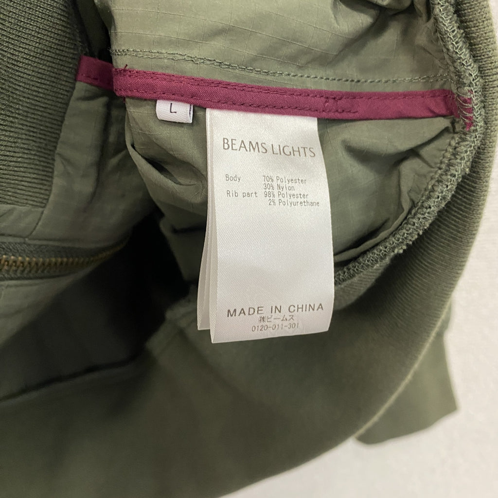 BEAMS LIGHTS　ビームスライツ　小松マテーレ　リップストップブルゾン　緑　グリーン　Lサイズ　