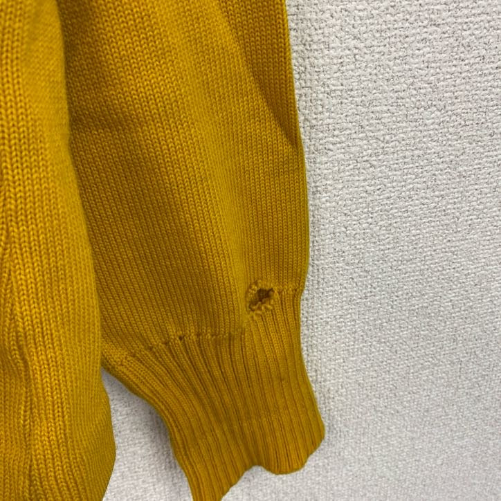 ～60s　LETTERMAN’S　レタードニットカーディガン　ヴィンテージ　黄色　イエロー　マスタード
