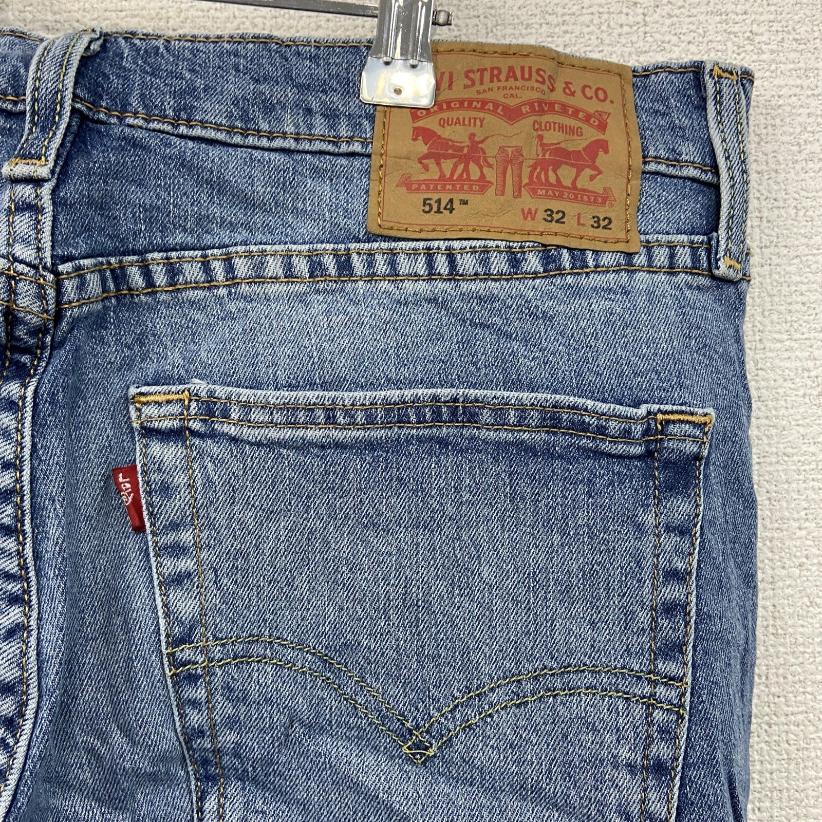 Levi’s　リーバイス　514　デニムパンツ/ジーンズ　ジップフライ　縦落ち　インディゴ　W32サイズ