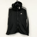 adidas　アディダス　フルジップトラックジャケット　フーディ　黒　ブラック　Mサイズ