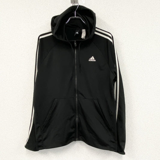 adidas　アディダス　フルジップトラックジャケット　フーディ　黒　ブラック　Mサイズ