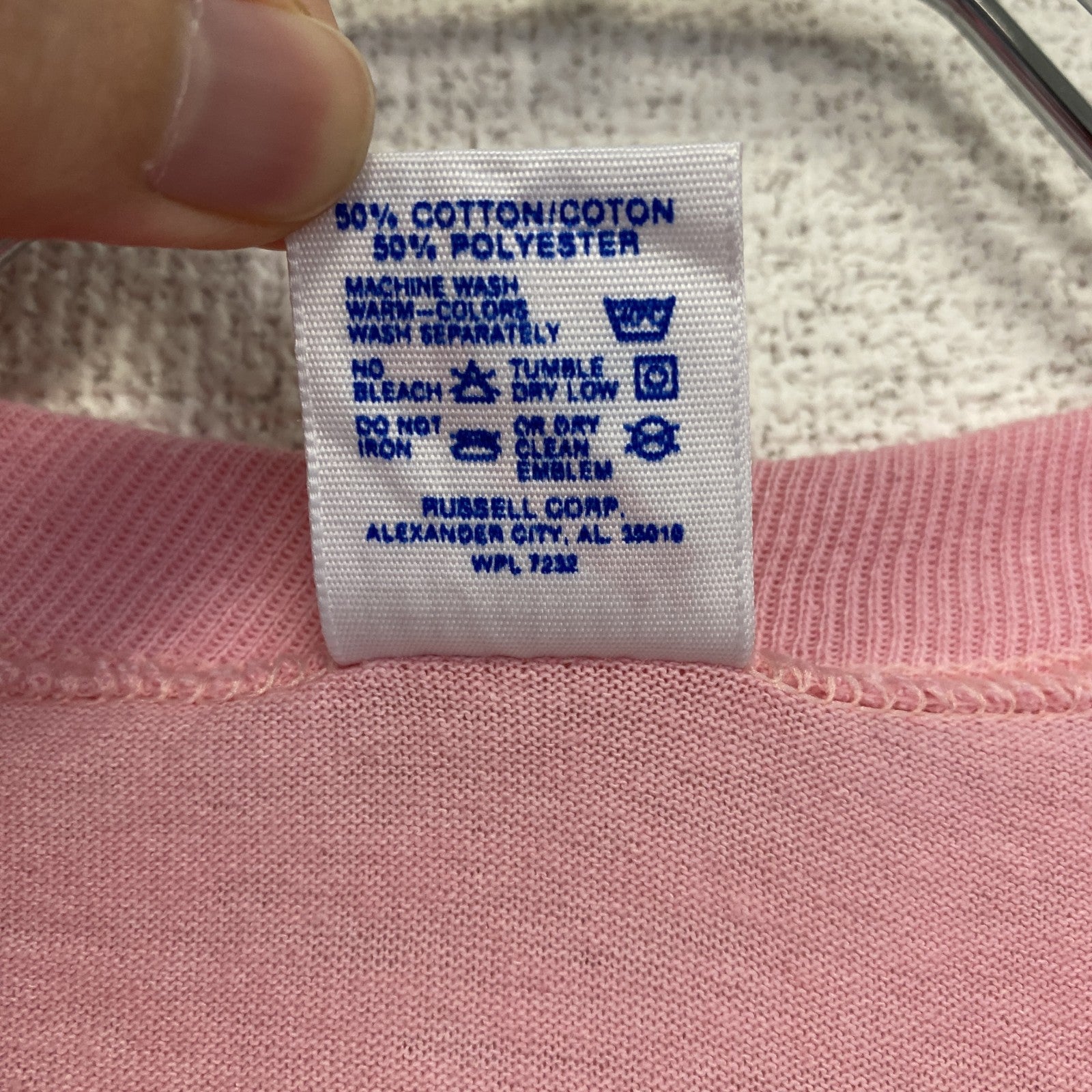 80s～　JERZEES　ジャージーズ　半袖プリントTシャツ　シングルステッチ　ピンク　XLサイズ