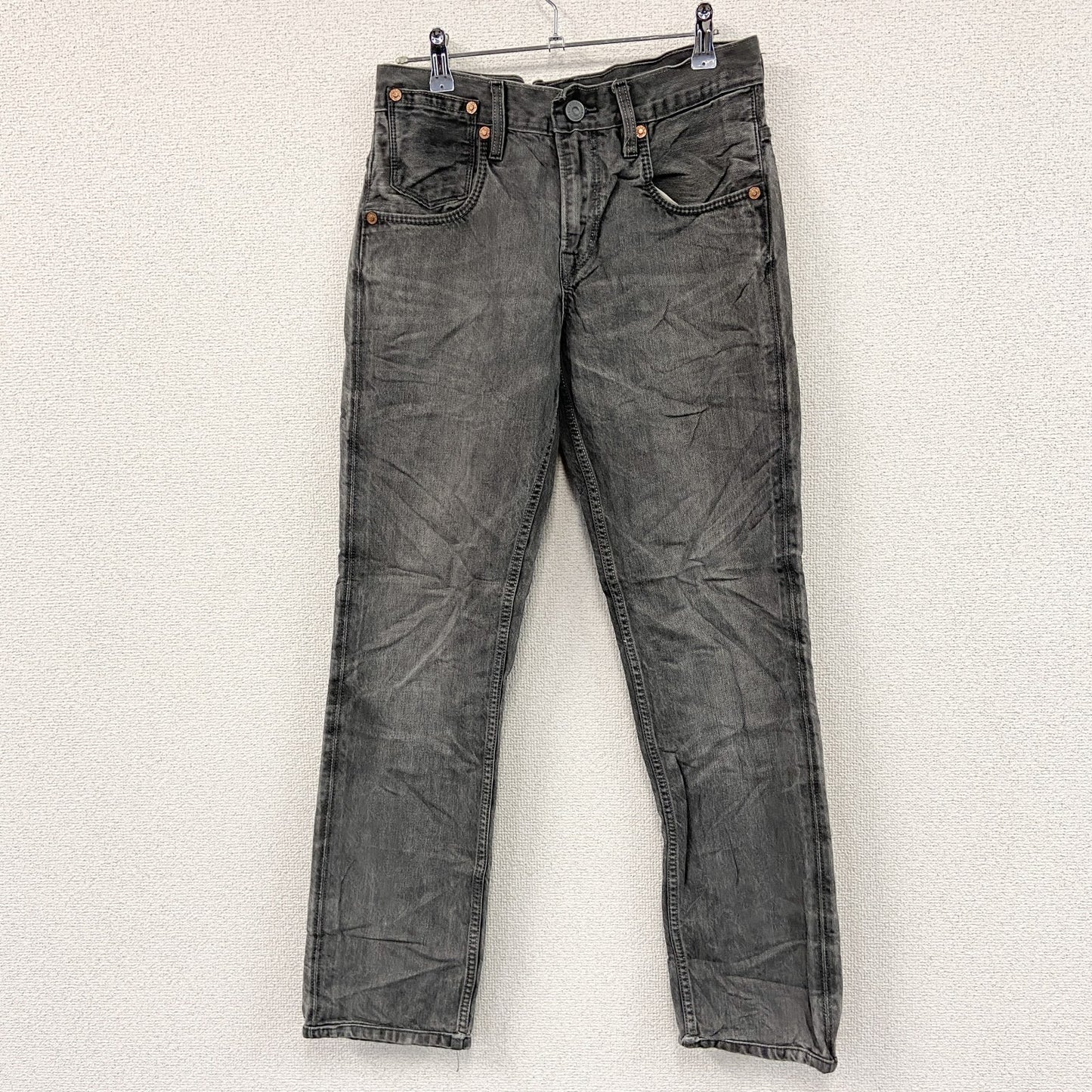 Levi’s　リーバイス　511　ブラックデニムパンツ/ジーンズ　ジップフライ　縦落ち　黒　ブラック　W30サイズ