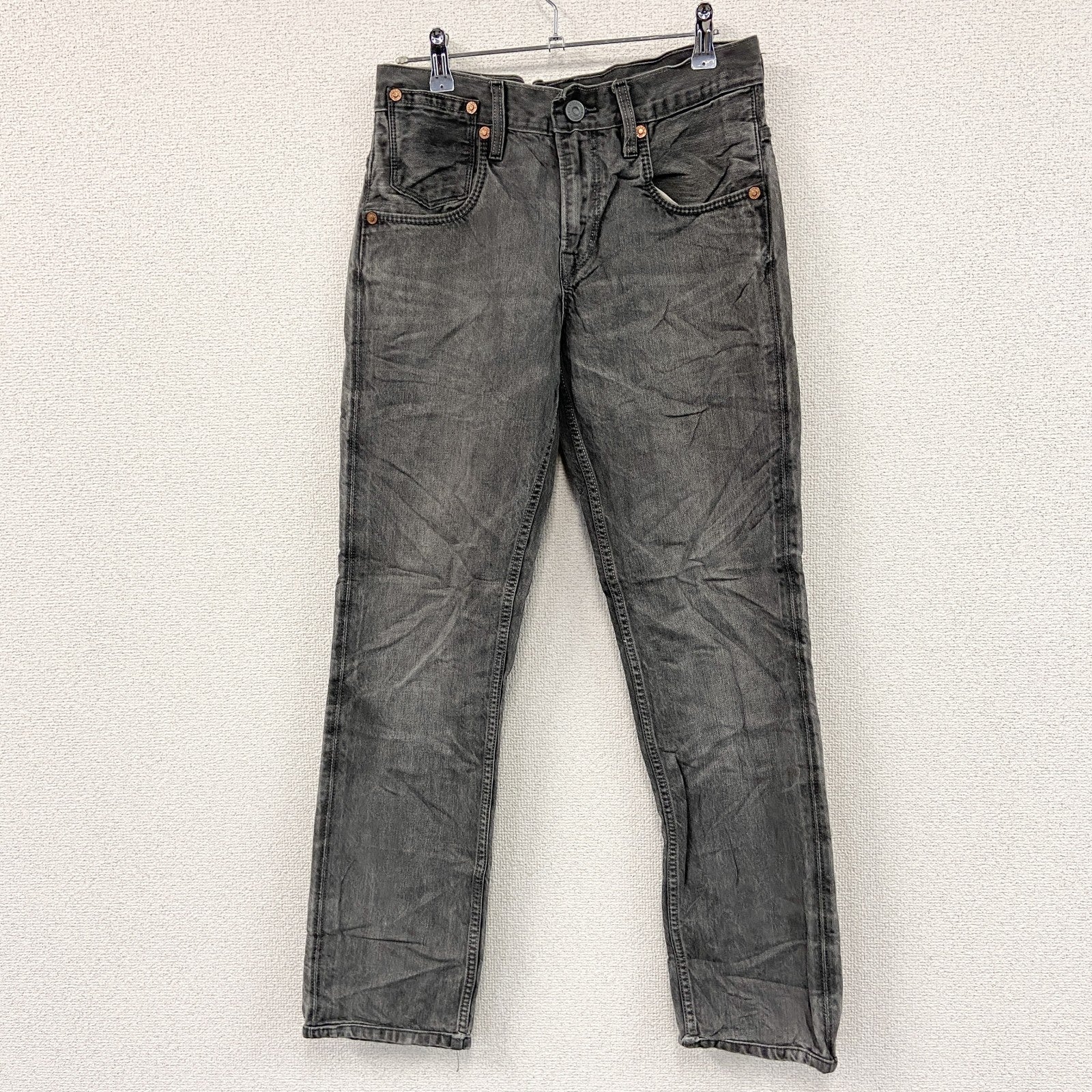 Levi’s　リーバイス　511　ブラックデニムパンツ/ジーンズ　ジップフライ　縦落ち　黒　ブラック　W30サイズ