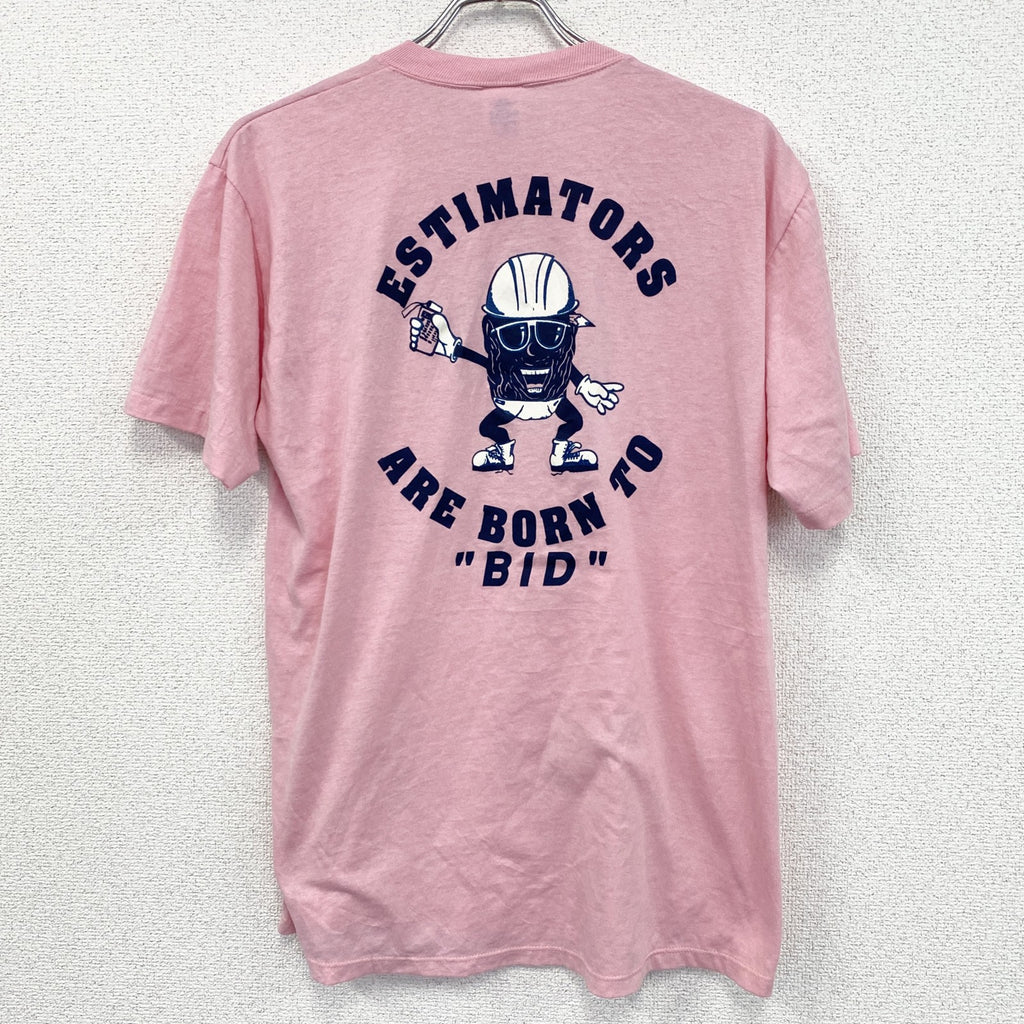 80s～　JERZEES　ジャージーズ　半袖プリントTシャツ　シングルステッチ　ピンク　XLサイズ