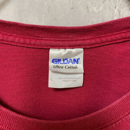 古着 used　GILDAN ギルダン　フロリダ州立大学　半袖カレッジプリントTシャツ　赤　レトロデザイン　Lサイズ
