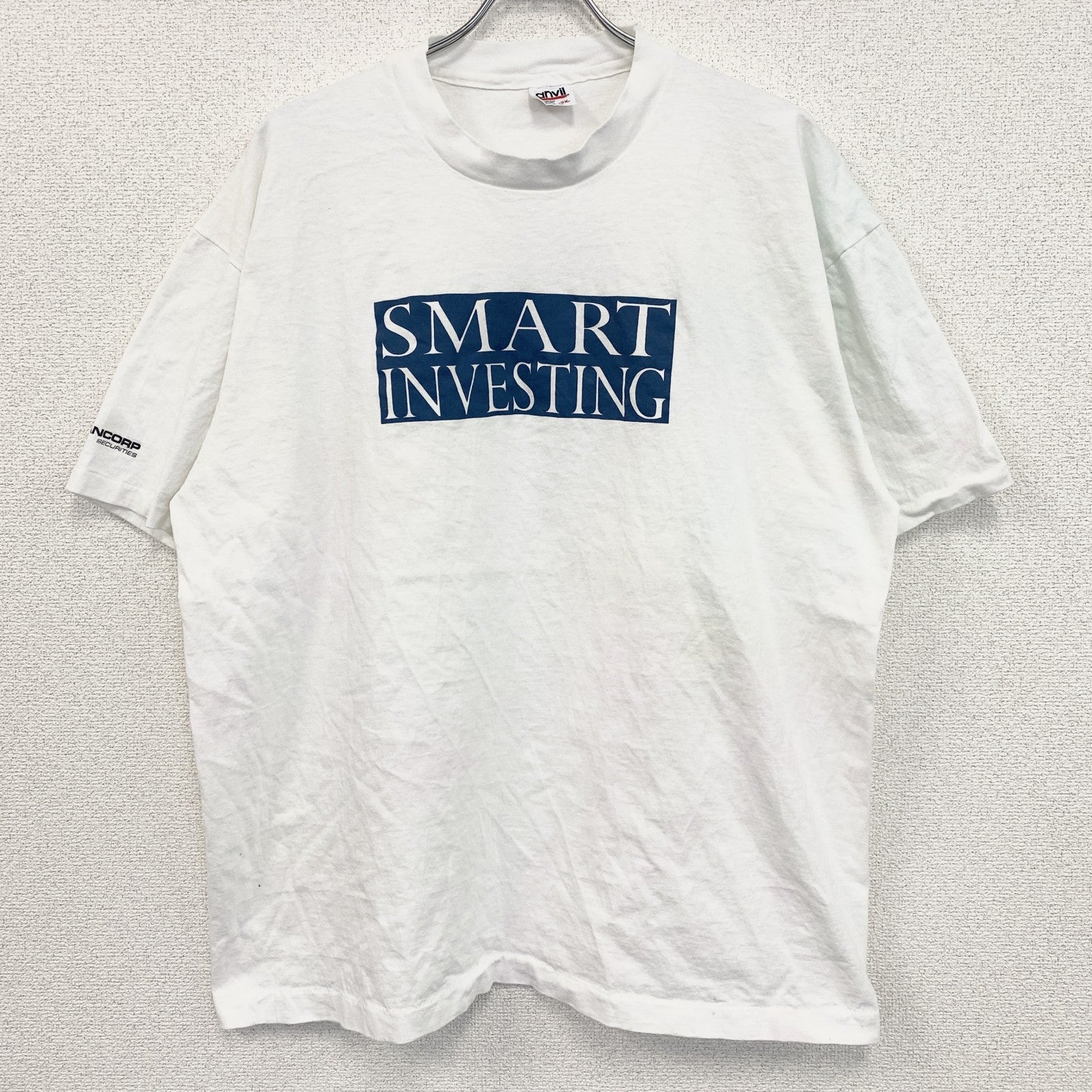 90s　anvil アンヴィル　半袖プリントTシャツ　シングルステッチ　白　ホワイト　2XLサイズ