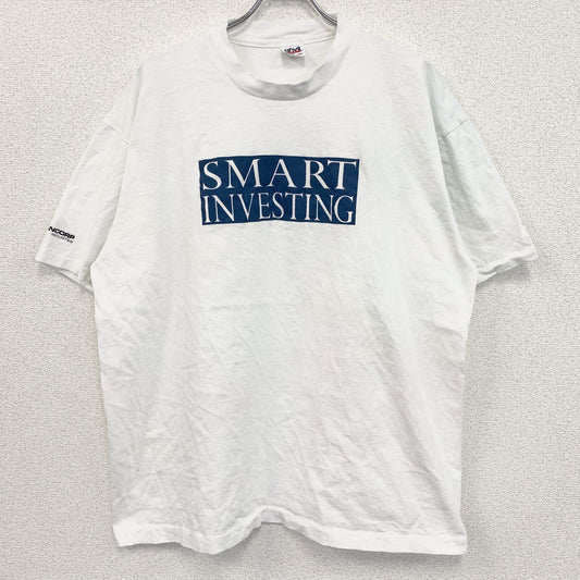 90s　anvil アンヴィル　半袖プリントTシャツ　シングルステッチ　白　ホワイト　2XLサイズ