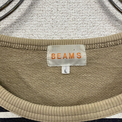 BEAMS　ビームス　スウェット/トレーナー　ボーダー　ベージュ　Lサイズ