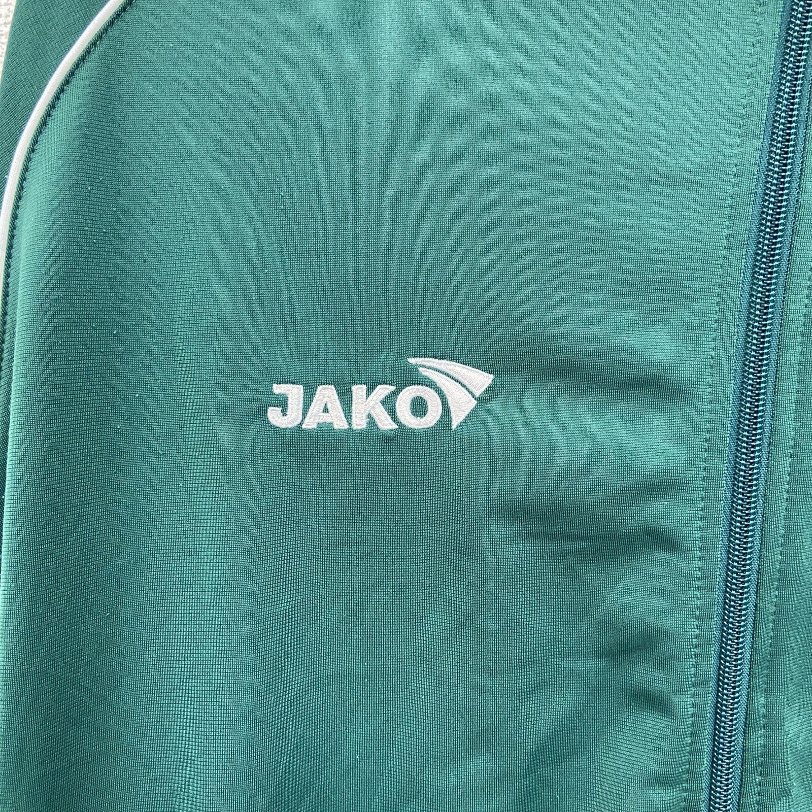 JAKO　ヤコ　フルジップ刺繡トラックジャケット　背面プリント　緑　グリーン　XLサイズ