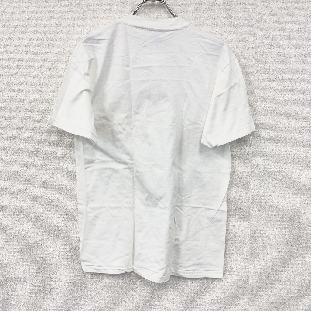 90s　Hanes　ヘインズ　半袖プリントイラストTシャツ　ロサンゼルス　シングルステッチ　ヴィンテージ　白　ホワイト　Mサイズ