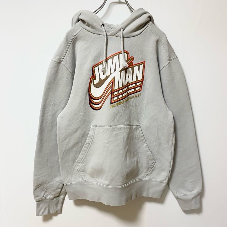 古着 used　NIKE　JORDAN ナイキジョーダン　長袖ジャンプマンロゴプリントパーカー　カジュアル　フーディー　Sサイズ