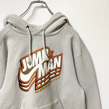 古着 used　NIKE　JORDAN ナイキジョーダン　長袖ジャンプマンロゴプリントパーカー　カジュアル　フーディー　Sサイズ